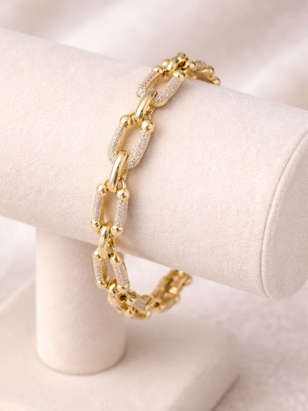 Polished Gold Link Bracelet